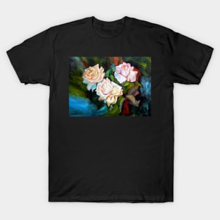 White Glowing Roses T-Shirt